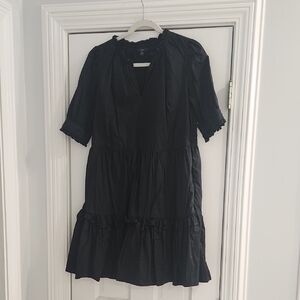J. Crew Black Midi Dress